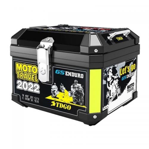 摩托车尾箱大容量后备箱非铝合金踏板车储物箱电动车外卖行李箱子